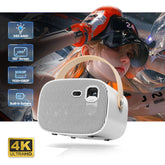 Egate X3 Pro | DLP स्मार्ट प्रोजेक्टर 4K अल्ट्रा HD सपोर्ट और नेटिव 1080p बैटरी के साथ | 360 ANSI, Android 9.0, 1GB-32GB, डुअल WiFi और ब्लूटूथ के साथ घर के लिए स्वचालित पोर्टेबल प्रोजेक्टर